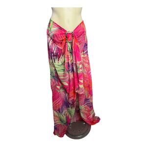 Banjul Pink Sarong Style Skirt Maxi Swim Cover Up Beach Pool Cruise Vacay S